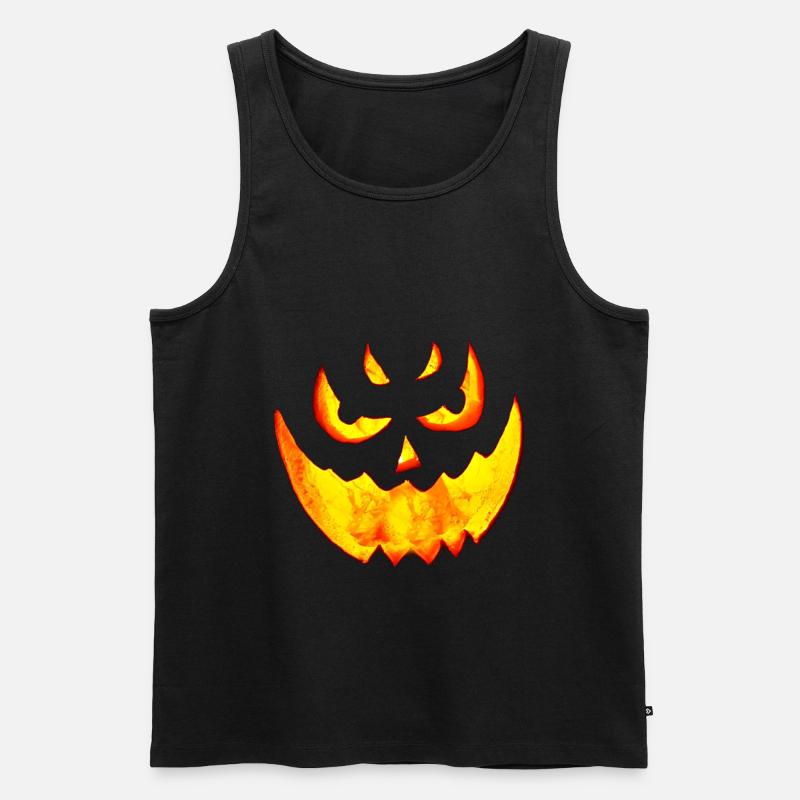 BĂśser glĂźhender KĂźrbis - Männer Premium Bio Tank Top - Schwarz