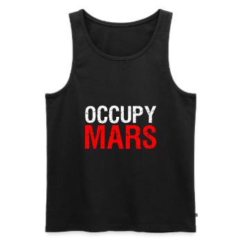 Besetzt den Mars - Männer Premium Bio Tank Top - Schwarz - Vorne - AI Model Male 178 light (178cm)