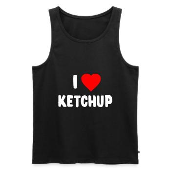 J'aime le ketchup - Débardeur bio Premium Homme - noir - Devant - Michal (187cm)