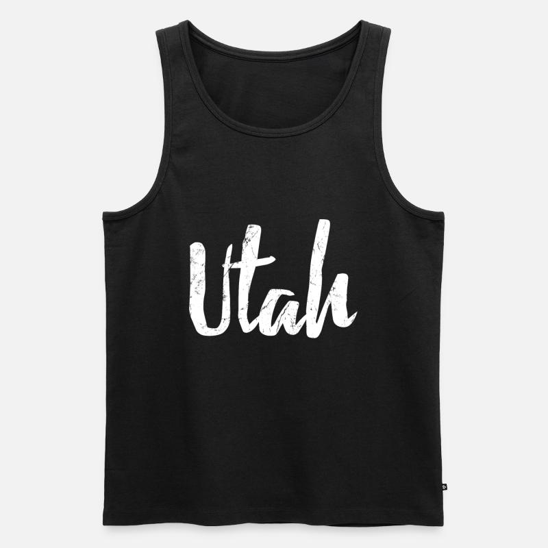 Utah - Männer Premium Bio Tank Top - Schwarz