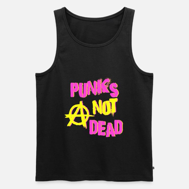 Punks nicht tot - Männer Premium Bio Tank Top - Schwarz