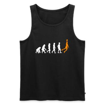 Basketball evolution basketball player gift - Men's Premium Organic Tank Top - black - Front - AI Model Male 178 light (178cm)
