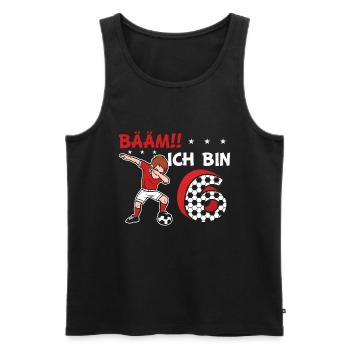 6 Geburtstag | Geburtstag Kindergeburtstag - Männer Premium Bio Tank Top - Schwarz - Vorne - AI Model Male 178 light (178cm)