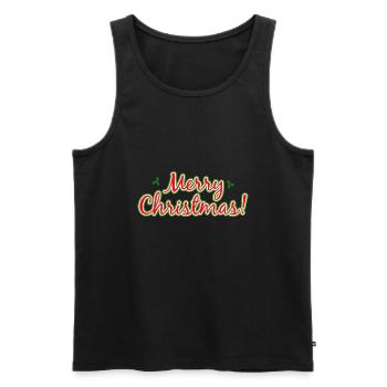 Joyeux Noël - Débardeur bio Premium Homme - noir - Devant - Michal (187cm)