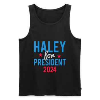 Nikki Haley For President 2024 - Men's Premium Organic Tank Top - black - Front - Michal (187cm)