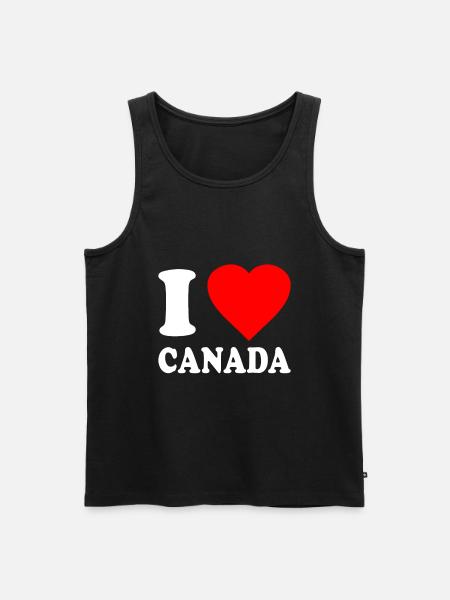 I Love Canada - Men's Premium Organic Tank Top - black