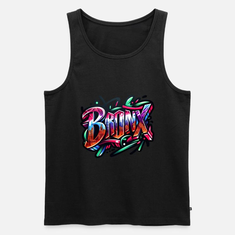 Bronx New York Graffiti - Männer Premium Bio Tank Top - Schwarz