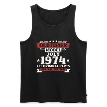 50th Birthday Classic Car July 1974 Vintage 1974 - Men's Premium Organic Tank Top - black - Front - Michal (187cm)