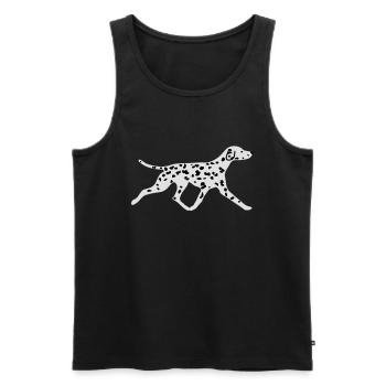 Dalmatiner - Männer Premium Bio Tank Top - Schwarz - Vorne - Michal (187cm)