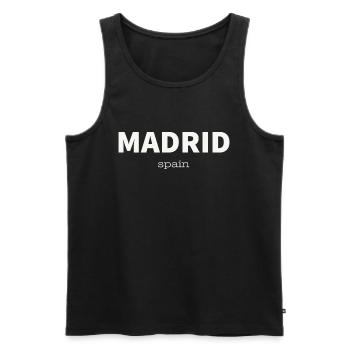 MADRID - Männer Premium Bio Tank Top - Schwarz - Vorne - Michal (187cm)