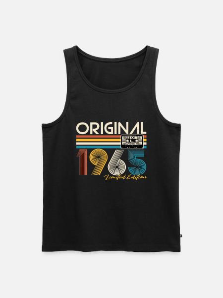 1965 Vintage Vintage Fødselsdag Retro Gave - Herre Premium økologisk tanktop - sort