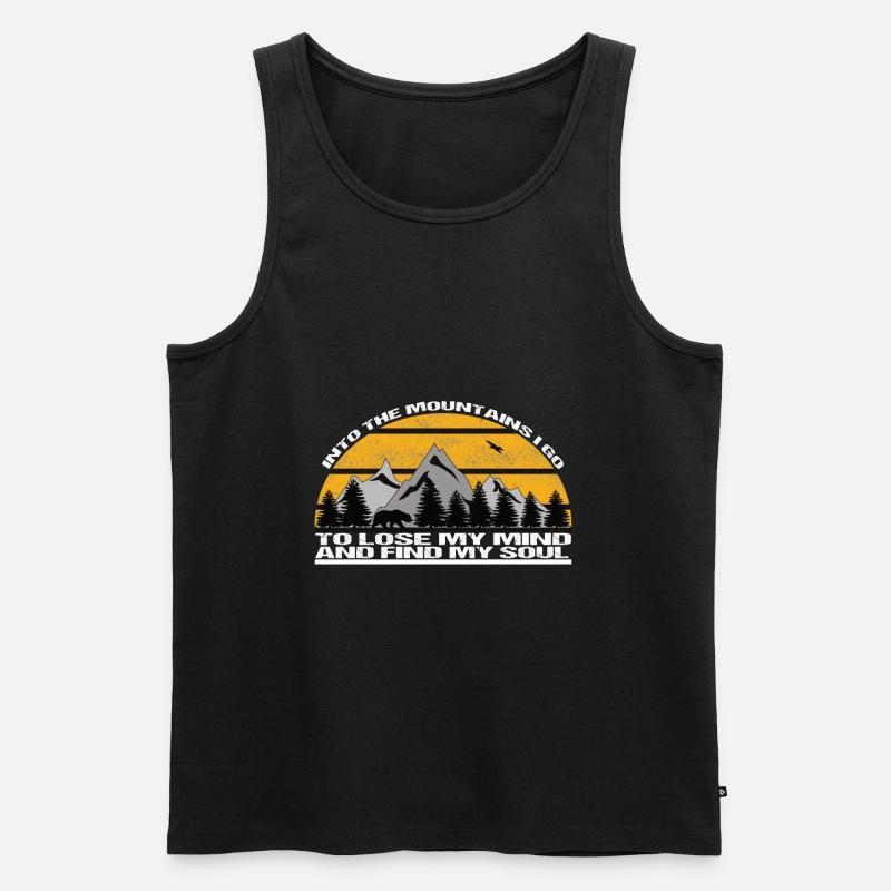 Mountain - Männer Premium Bio Tank Top - Schwarz