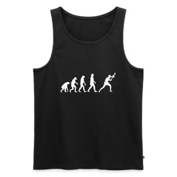 Table tennis evolution table tennis player gift - Men's Premium Organic Tank Top - black - Front - Michal (187cm)