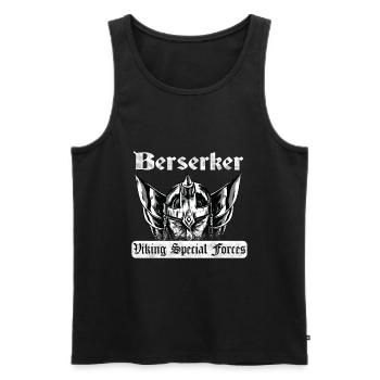 Berserker Viking Special Forces für Wikinger Shirt - Männer Premium Bio Tank Top - Schwarz - Vorne - Michal (187cm)