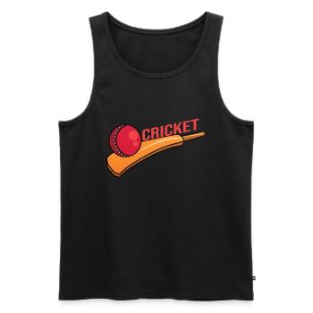 Cricket cricket bat cricket cricket match - Men's Premium Organic Tank Top - black - Front - AI Model Male 178 light (178cm)