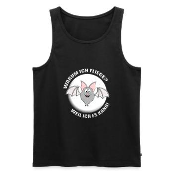 FLEDERMAUS - MONDSCHEIN - HALLOWEEN - TIERISCH - Männer Premium Bio Tank Top - Schwarz - Vorne - AI Model Male 178 light (178cm)