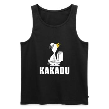KAKADU - VOGEL - WC - TOILETTE - TIER - TIERISCH - Männer Premium Bio Tank Top - Schwarz - Vorne - AI Model Male 178 light (178cm)
