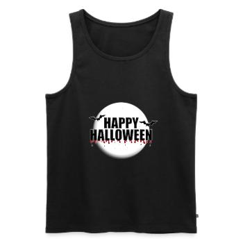 HAPPY HALLOWEEN - MONDSCHEIN - FLEDERMÄUSE - Männer Premium Bio Tank Top - Schwarz - Vorne - Michal (187cm)