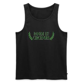 Panem Et Circenses - Männer Premium Bio Tank Top - Schwarz - Vorne - AI Model Male 178 light (178cm)