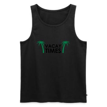 Vacay times vacation summer sun beach gift - Men's Premium Organic Tank Top - black - Front - Michal (187cm)