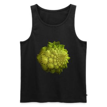 Romanesco - fractals in nature - Men's Premium Organic Tank Top - black - Front - AI Model Male 178 light (178cm)