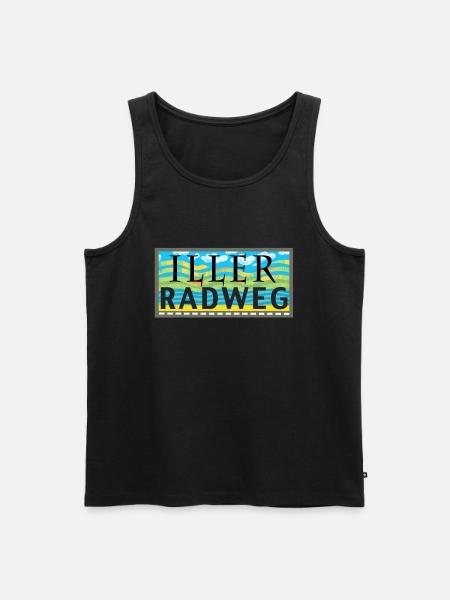 Iller-Radweg - Männer Premium Bio Tank Top - Schwarz