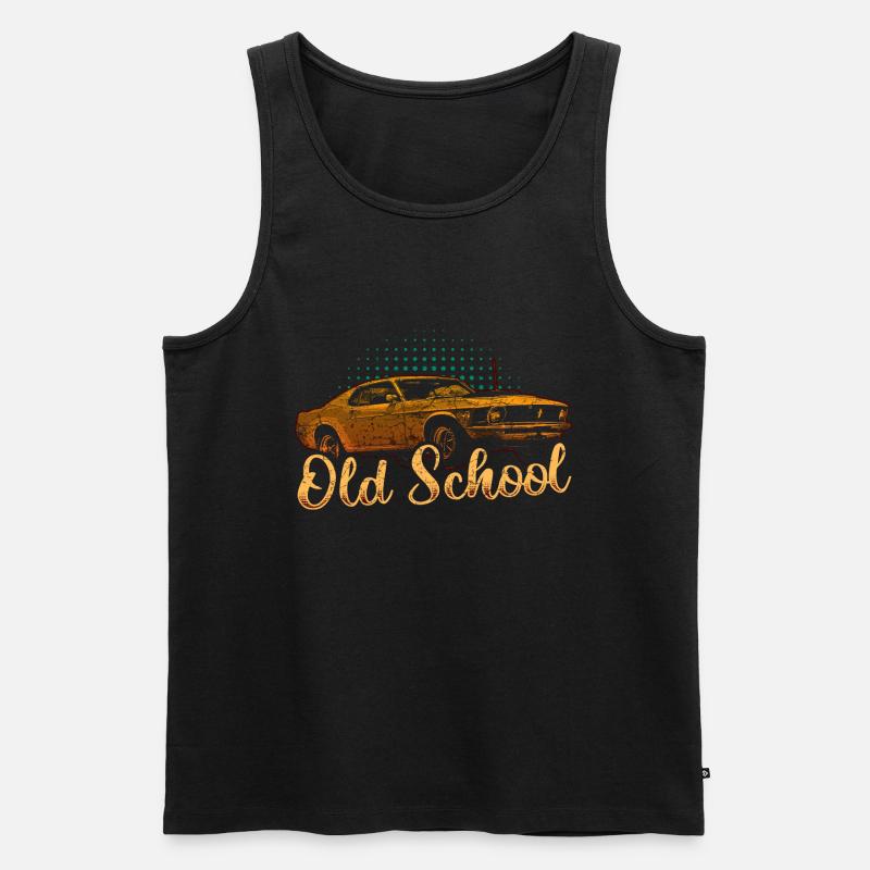 Oldtimer Auto - Männer Premium Bio Tank Top - Schwarz