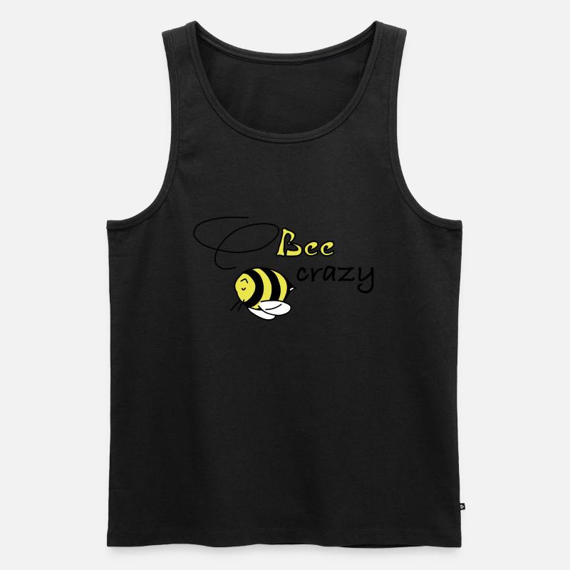 bee crazy - Männer Premium Bio Tank Top - Schwarz