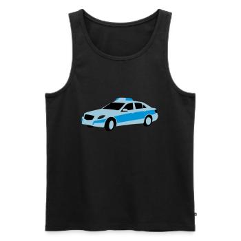 polizei - Männer Premium Bio Tank Top - Schwarz - Vorne - AI Model Male 178 light (178cm)