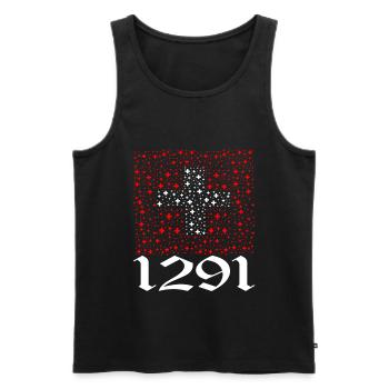 Schweiz T-shirt Geschenkidee - Männer Premium Bio Tank Top - Schwarz - Vorne - AI Model Male 178 light (178cm)