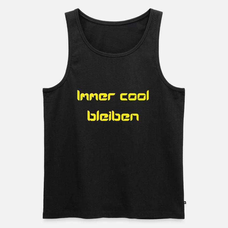 immer cool bleiben - Männer Premium Bio Tank Top - Schwarz
