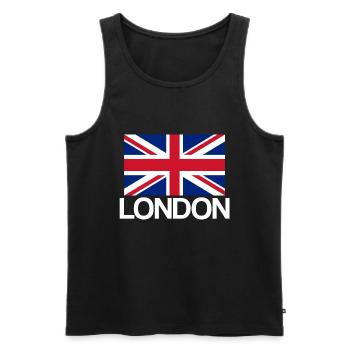 Londres - Débardeur bio Premium Homme - noir - Devant - AI Model Male 178 light (178cm)