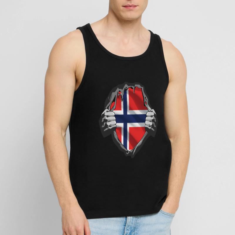 norway cod card cod hunter gift Men's Premium Organic Tank Top