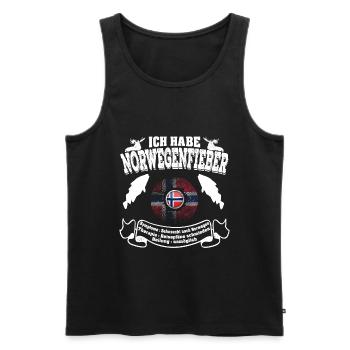 Ich habe Norwegenfieber Geschenk Tour 2019 - Männer Premium Bio Tank Top - Schwarz - Vorne - Michal (187cm)