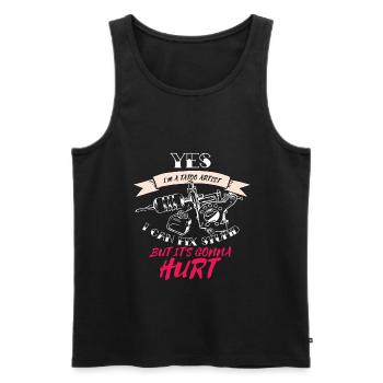 Tattoo Artist Spruch geschenk tätowierer - Männer Premium Bio Tank Top - Schwarz - Vorne - AI Model Male 178 light (178cm)