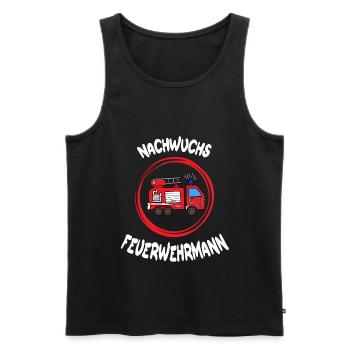 junior firefighter gift firefighter - Men's Premium Organic Tank Top - black - Front - AI Model Male 178 light (178cm)