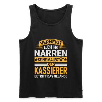 Kassierer Design für einen Verkäufer - Männer Premium Bio Tank Top - Schwarz - Vorne - Michal (187cm)