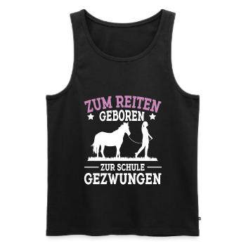 Pferd Reiten Design für Reiter und Reiterinnen - Männer Premium Bio Tank Top - Schwarz - Vorne - Michal (187cm)