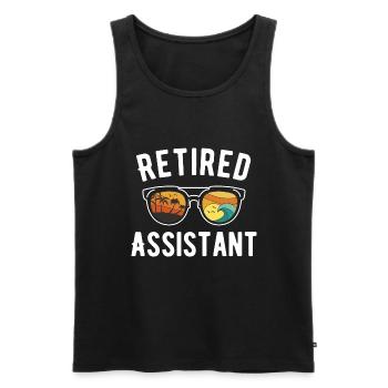 Assistant on the beach: ultimate relaxation - Men's Premium Organic Tank Top - black - Front - AI Model Male 178 light (178cm)