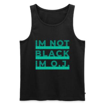 Je ne suis pas noir je suis OJ rappeur hip hop - Débardeur bio Premium Homme - noir - Devant - AI Model Male 178 light (178cm)