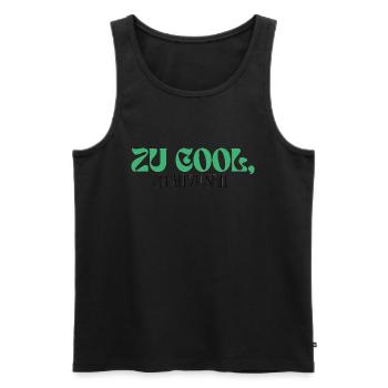 Geburtstags-Design: zu Cool, um alt zu sein. - Männer Premium Bio Tank Top - Schwarz - Vorne - Michal (187cm)