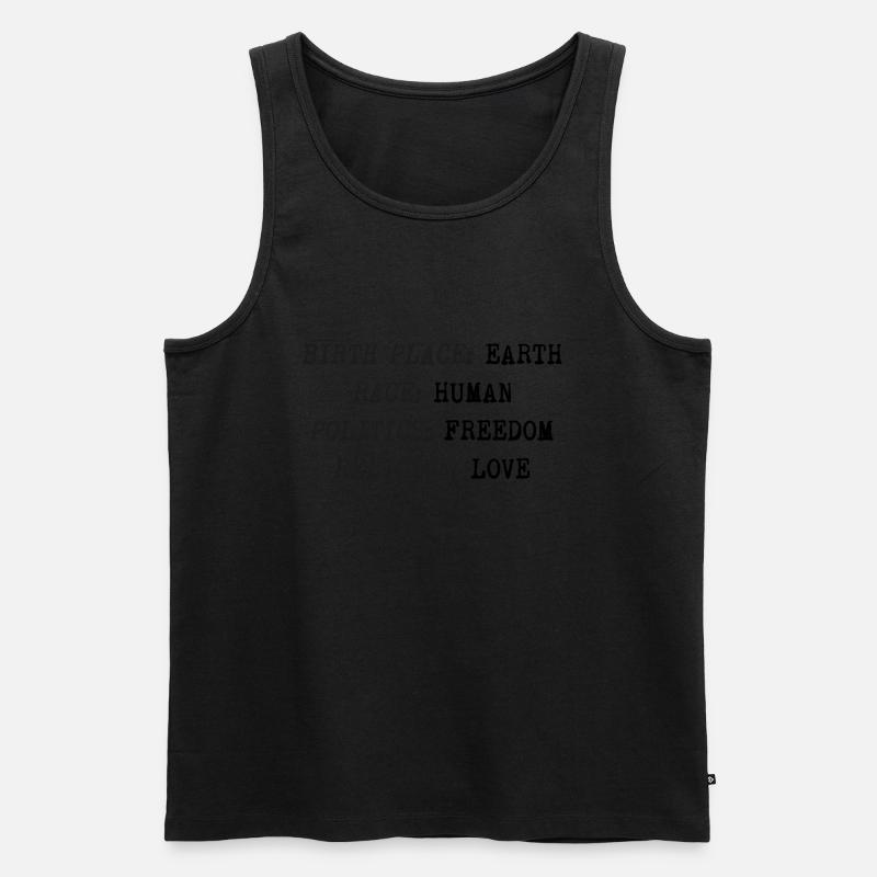 HUMAN KIND - Männer Premium Bio Tank Top - Schwarz
