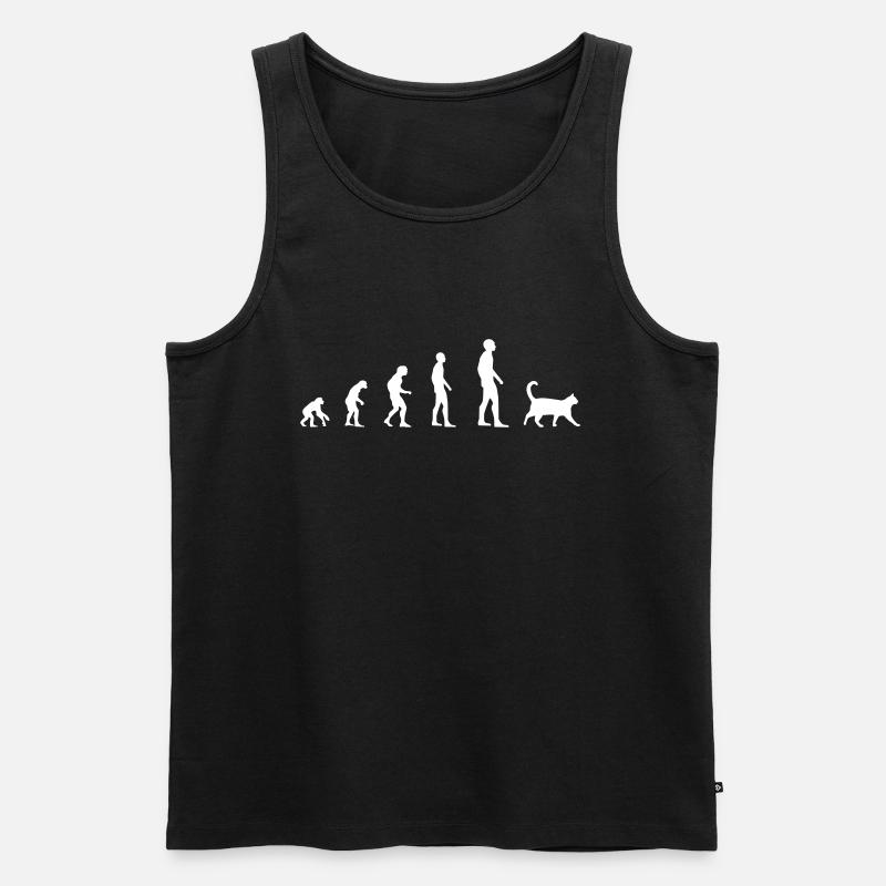 Chat - Evolution - Débardeur bio Premium Homme - noir