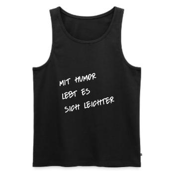 Humour - Men's Premium Organic Tank Top - black - Front - Michal (187cm)