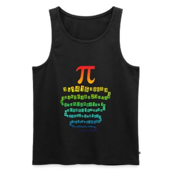 Pi number - Men's Premium Organic Tank Top - black - Front - AI Model Male 178 light (178cm)