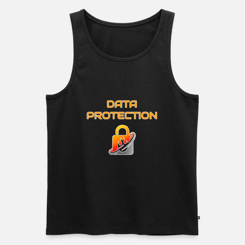 Datenschutz - Männer Premium Bio Tank Top - Schwarz
