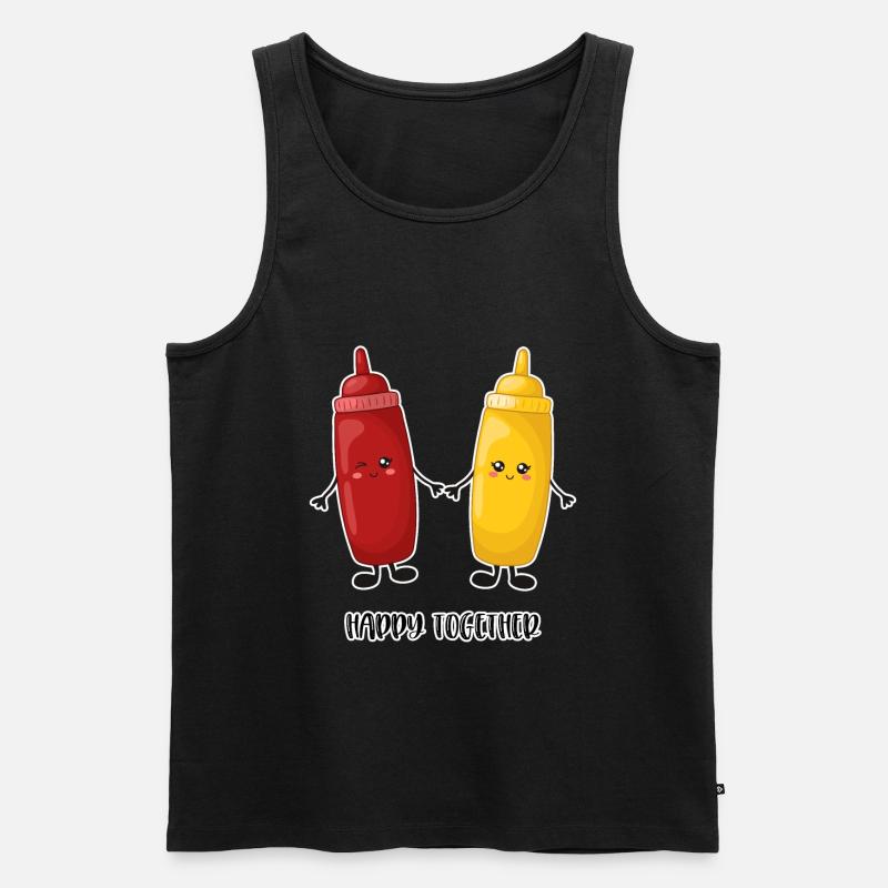 Ketchup und Senf - Männer Premium Bio Tank Top - Schwarz