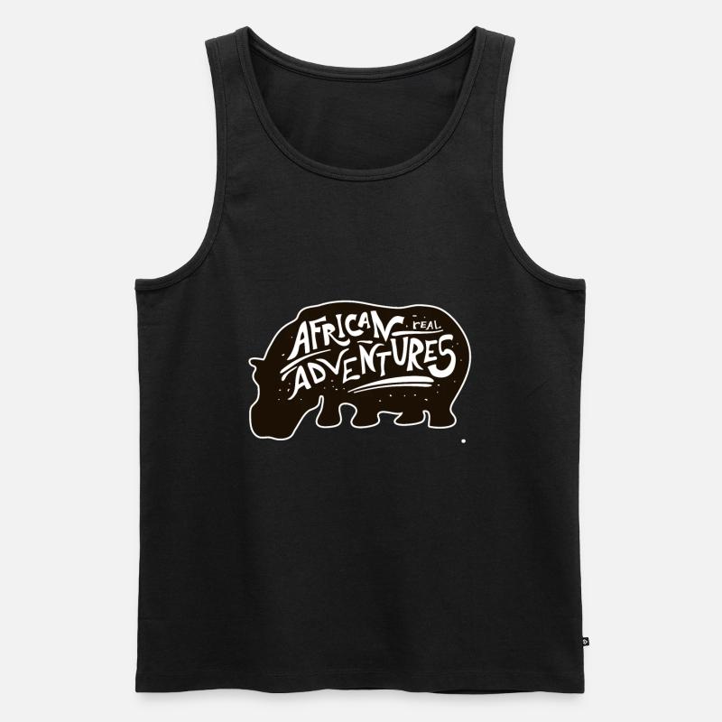 Afrika Abenteuer - Männer Premium Bio Tank Top - Schwarz