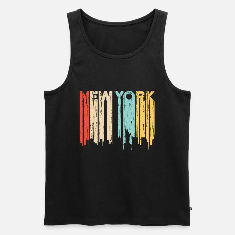 New York - Männer Premium Bio Tank Top - Schwarz