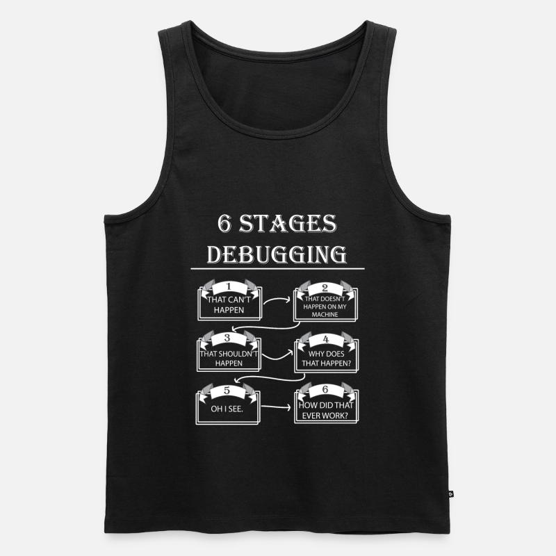 Debugging - Männer Premium Bio Tank Top - Schwarz